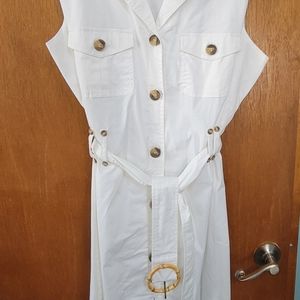 Appraisal Sz 14 (marked as 18) white cotton dress